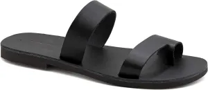 Emmanuela Greek Handmade Leather Sandals, Quality Slide on Sandals, Summer Shoes for Men, Ring Toe Sandals, Slider Sandals for men