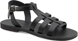 Emmanuela Greek Leather Fisherman's Sandals for Men, Quality Handmade Men's Sandals with adjustable Buckle Strap, Mens Strappy Summer Shoes