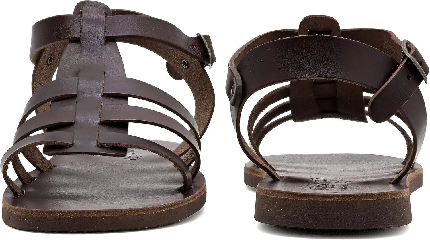 Emmanuela Greek Leather Fisherman's Sandals for Men, Quality Handmade Men's Sandals with adjustable Buckle Strap, Mens Strappy Summer Shoes