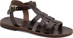Emmanuela Greek Leather Fisherman's Sandals for Men, Quality Handmade Men's Sandals with adjustable Buckle Strap, Mens Strappy Summer Shoes