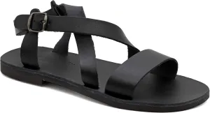 Emmanuela Greek Leather Gladiator Sandals for Men, Quality Handmade Men's Sandals with adjustable Buckle Strap, Mens Strappy Summer Shoes