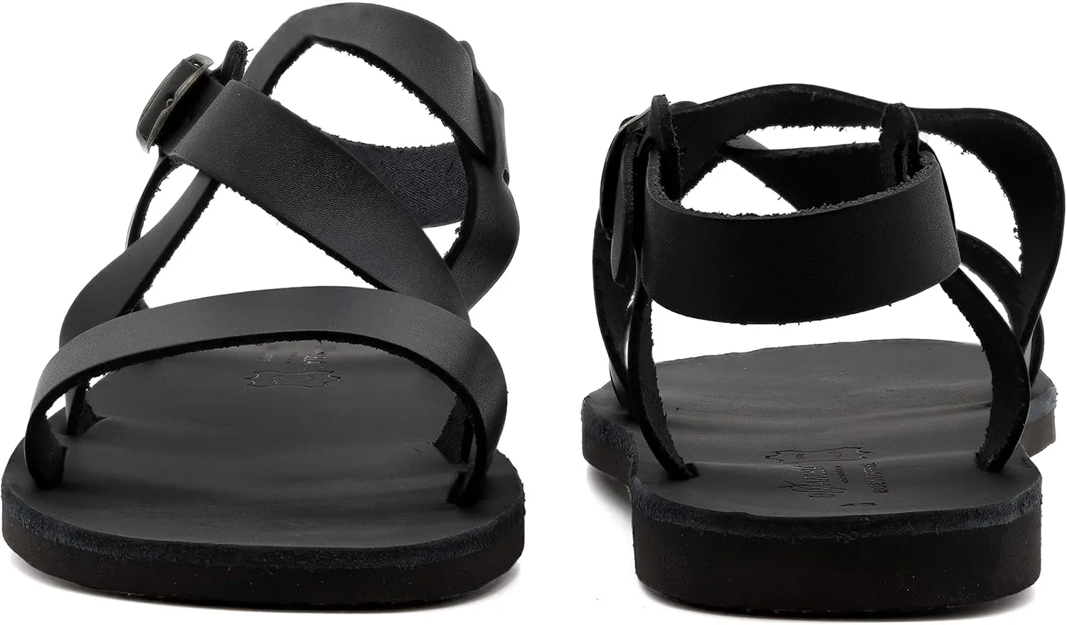 Emmanuela Greek Leather Gladiator Sandals for Men, Quality Handmade Men's Sandals with adjustable Buckle Strap, Mens Strappy Summer Shoes