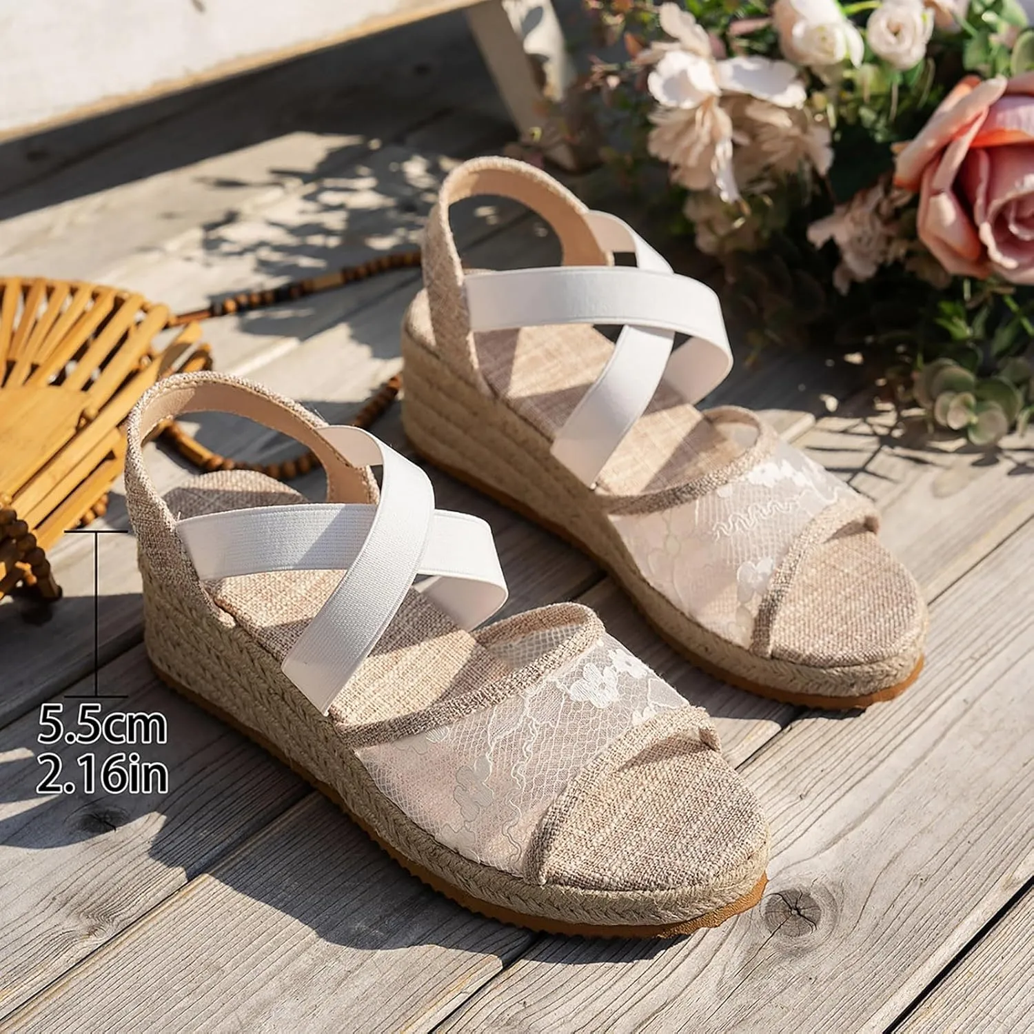 Espadrille Sandals for Women Flat Open Toe Ankle Strap Platform Sandals Comfortable Summer Shoes Women Trendy 2025