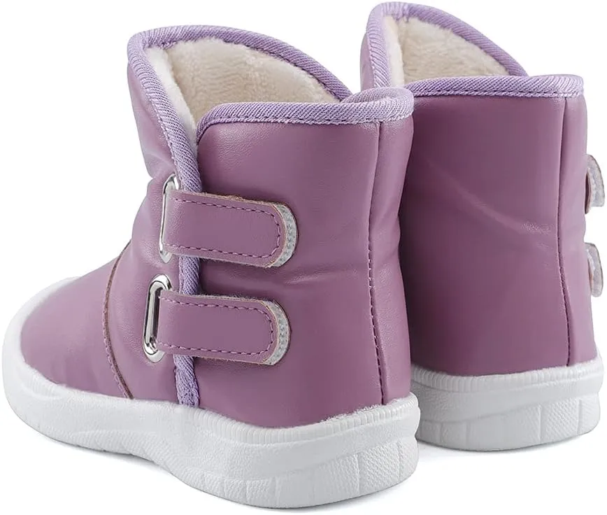 ESTAMICO Toddler Boys Gilrs Rubber Sole Warm Winter Snow Boots