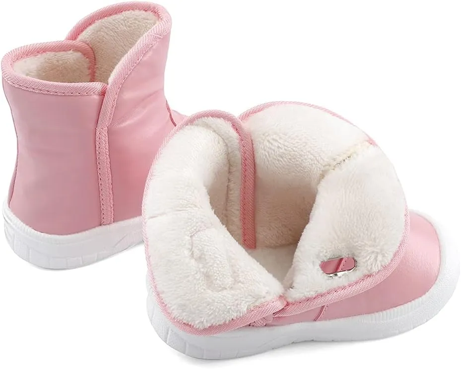 ESTAMICO Toddler Boys Gilrs Rubber Sole Warm Winter Snow Boots