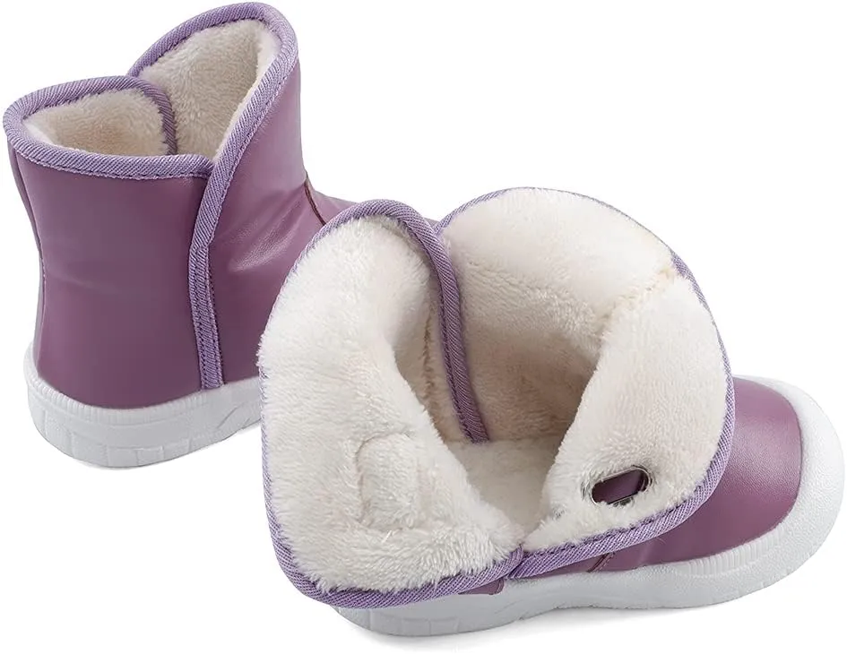 ESTAMICO Toddler Boys Gilrs Rubber Sole Warm Winter Snow Boots
