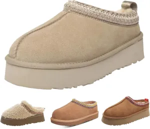 Fashion Platform Slippers for kids Fur Fleece Lined Short Ankle Boot boy girl Comfortable Warm Outdoor Indoor Home Non slip fuzzy big Little Kid Mini Boots