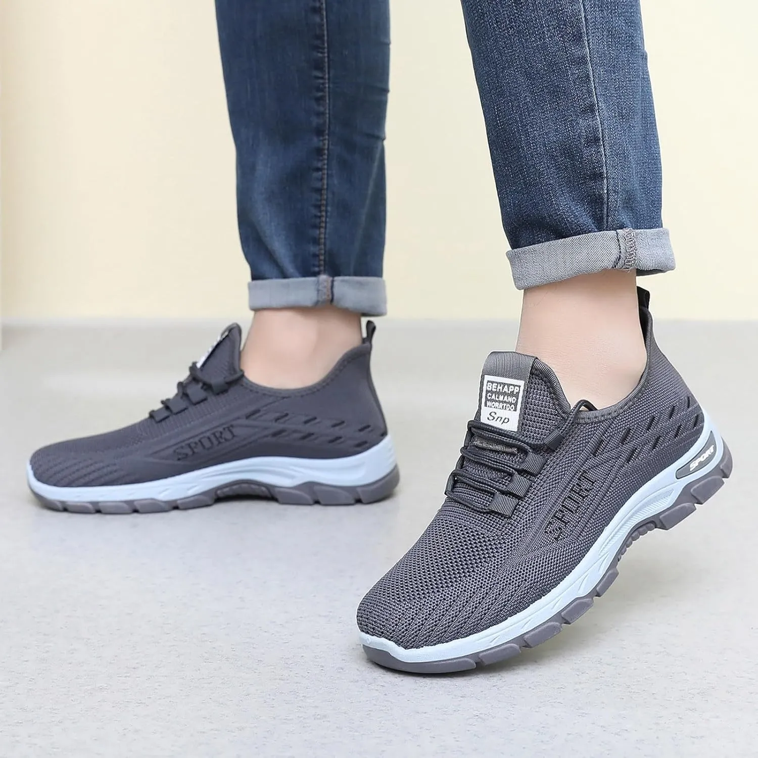 Fashion Sneakers Casual Shoe for Men Mens Couple Shoes Casual Shoes Slip On Breathable Fashion Flat Walking
