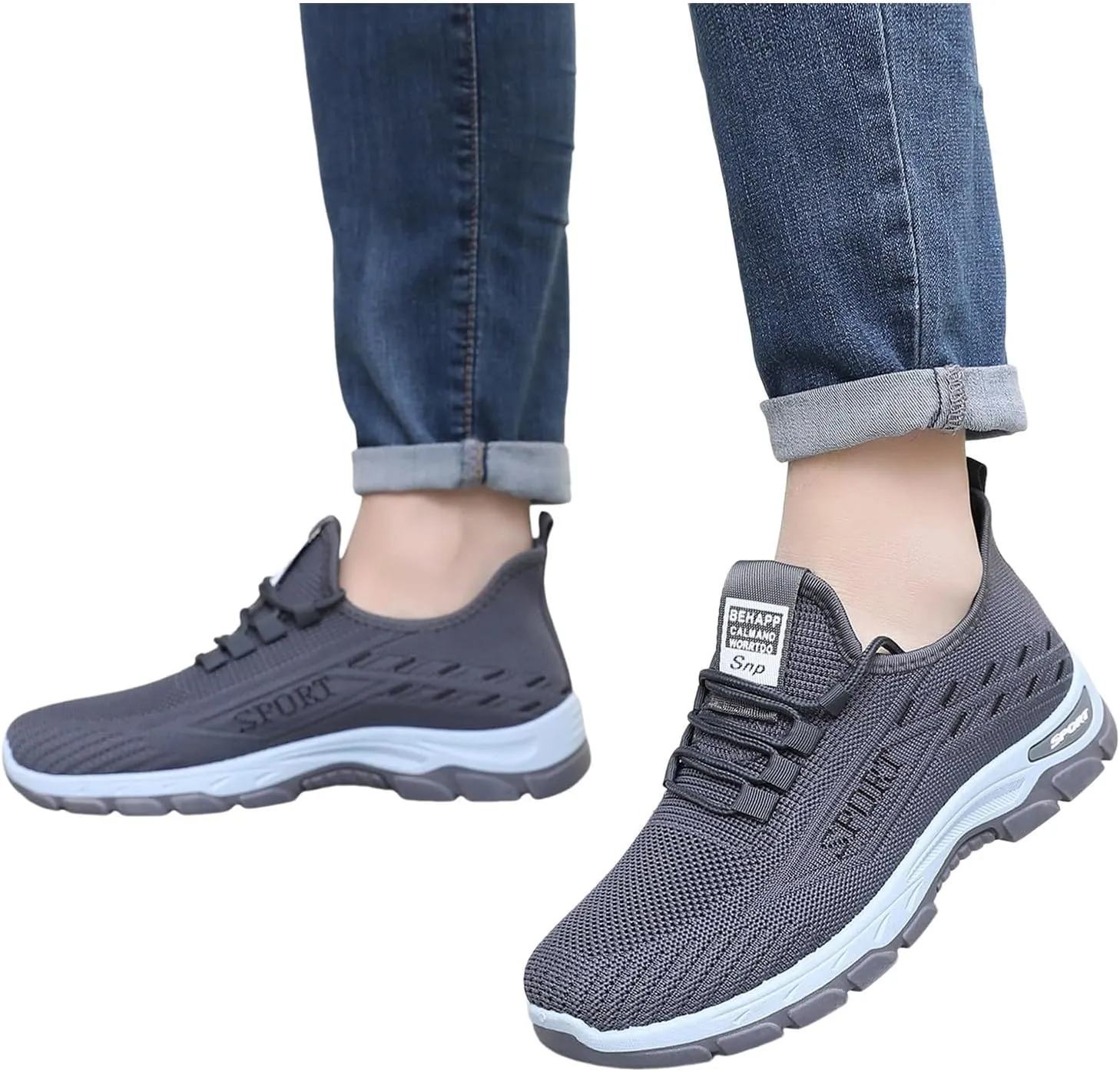 Fashion Sneakers Casual Shoe for Men Mens Couple Shoes Casual Shoes Slip On Breathable Fashion Flat Walking