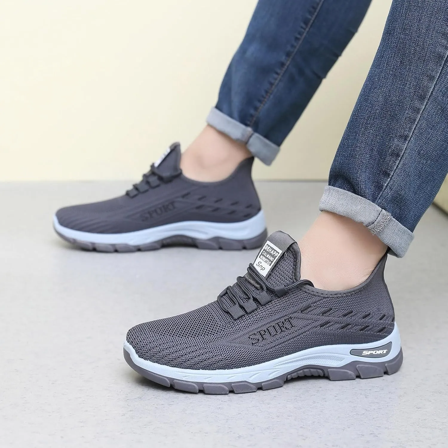 Fashion Sneakers Casual Shoe for Men Mens Couple Shoes Casual Shoes Slip On Breathable Fashion Flat Walking