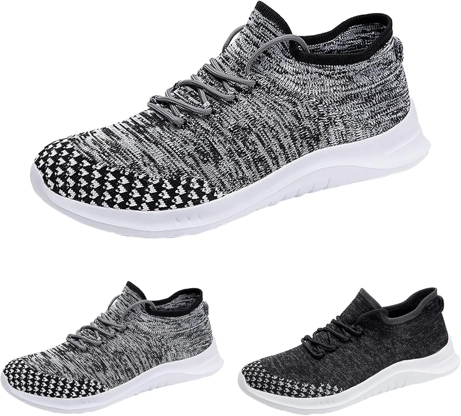 Fashion Spring and Summer Men Sports Shoes Flat Lightweight Mesh Breathable Lace Up Mens Sneaker Shoes Casual