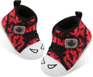 FEETCITY Baby Boots Boys Girls Infant Slippers Cozy Fleece Boots First Walking Shoes Warm Socks Newborn Crib Shoes