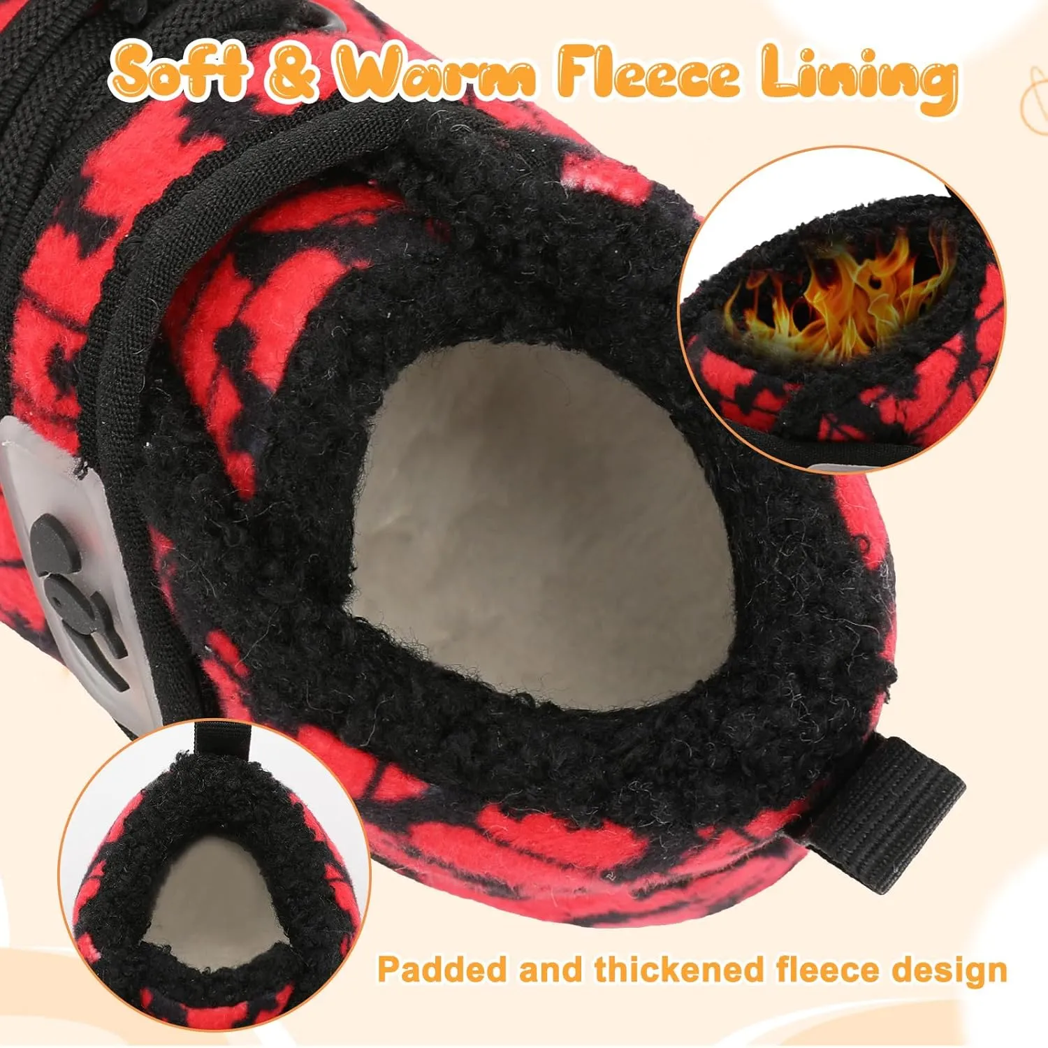 FEETCITY Baby Boots Boys Girls Infant Slippers Cozy Fleece Boots First Walking Shoes Warm Socks Newborn Crib Shoes