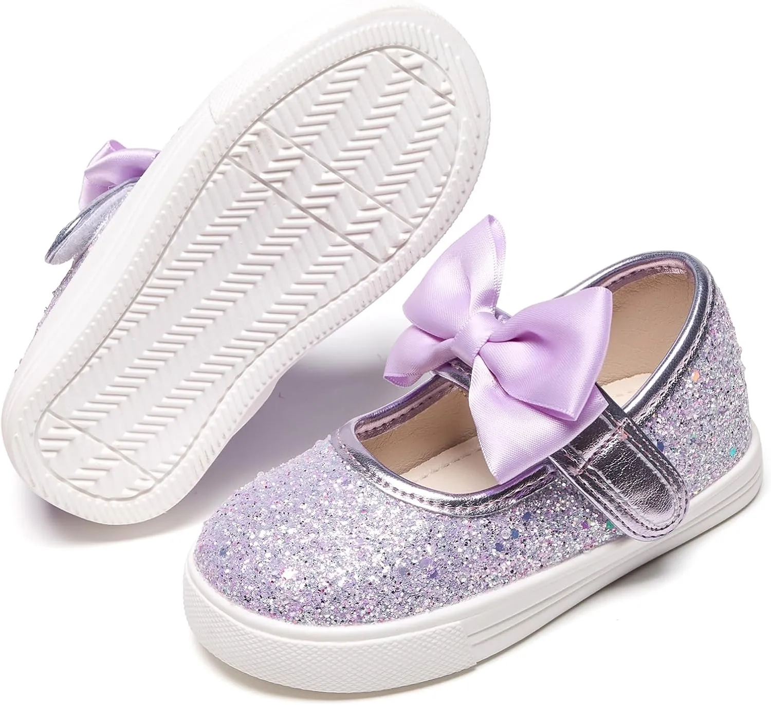 Felix & Flora Toddler/Little Kid Girls Running Shoes Glitter Sneakers Princess Fashion Casual Sports Shoes