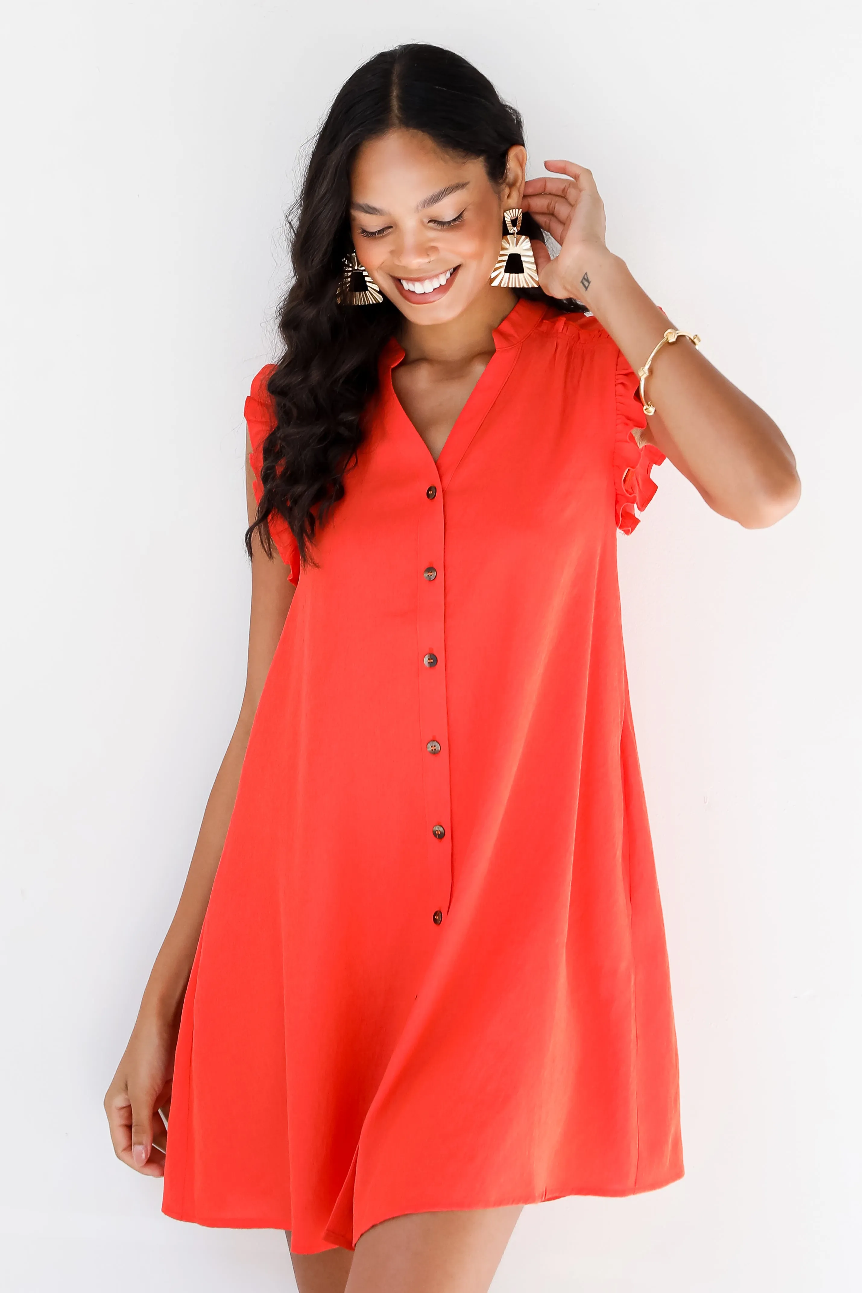 FINAL SALE - Simply Mine Ruffle Mini Dress
