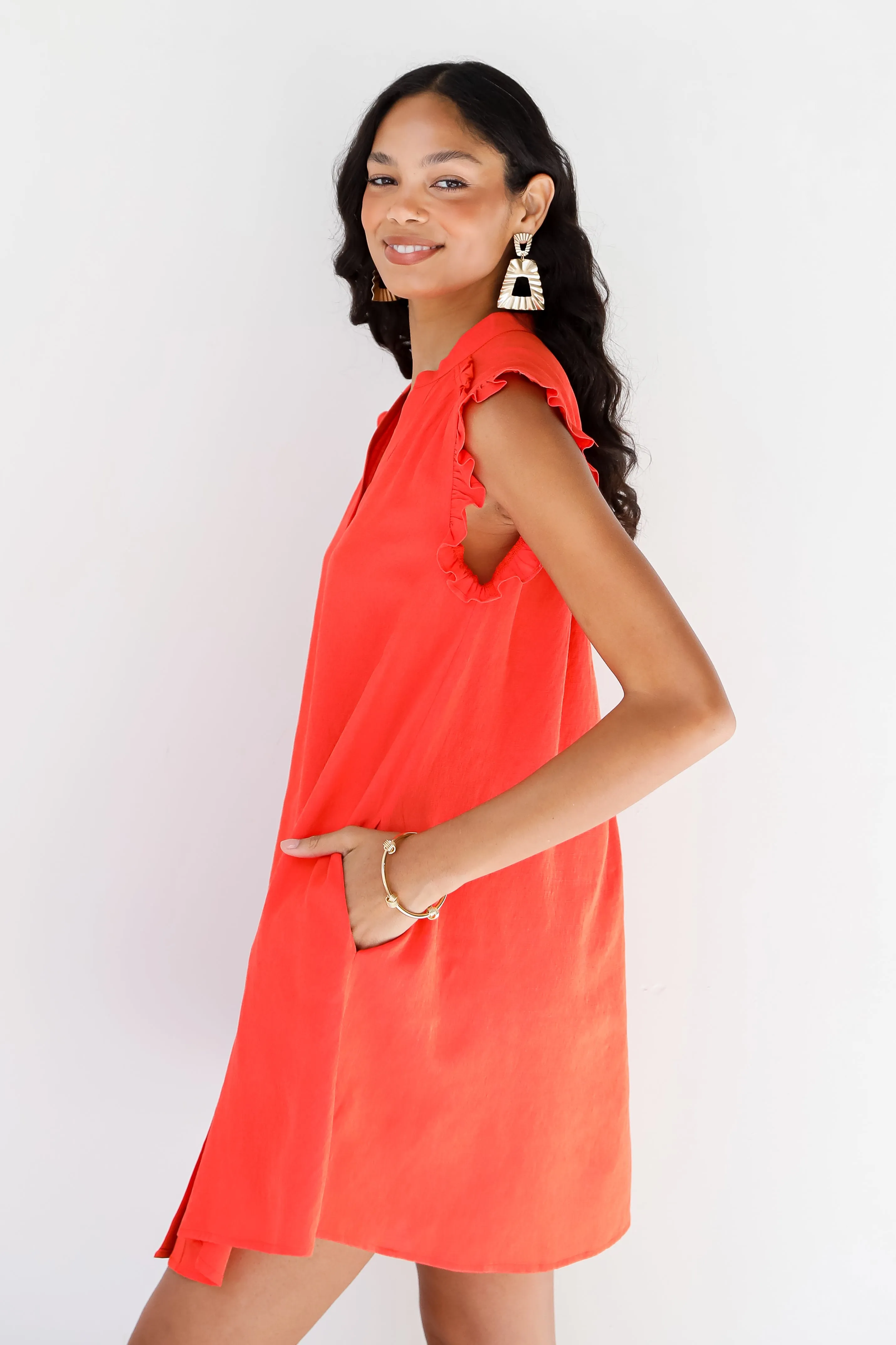 FINAL SALE - Simply Mine Ruffle Mini Dress