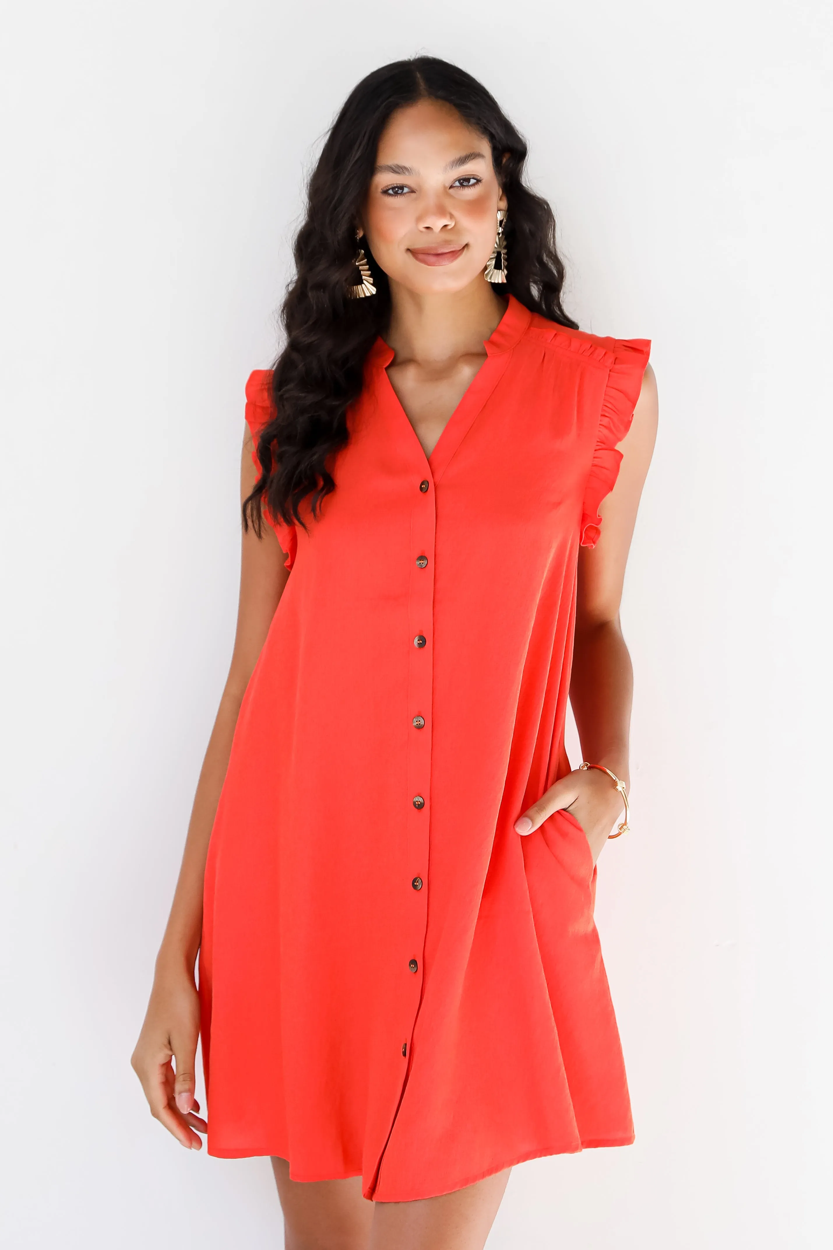 FINAL SALE - Simply Mine Ruffle Mini Dress
