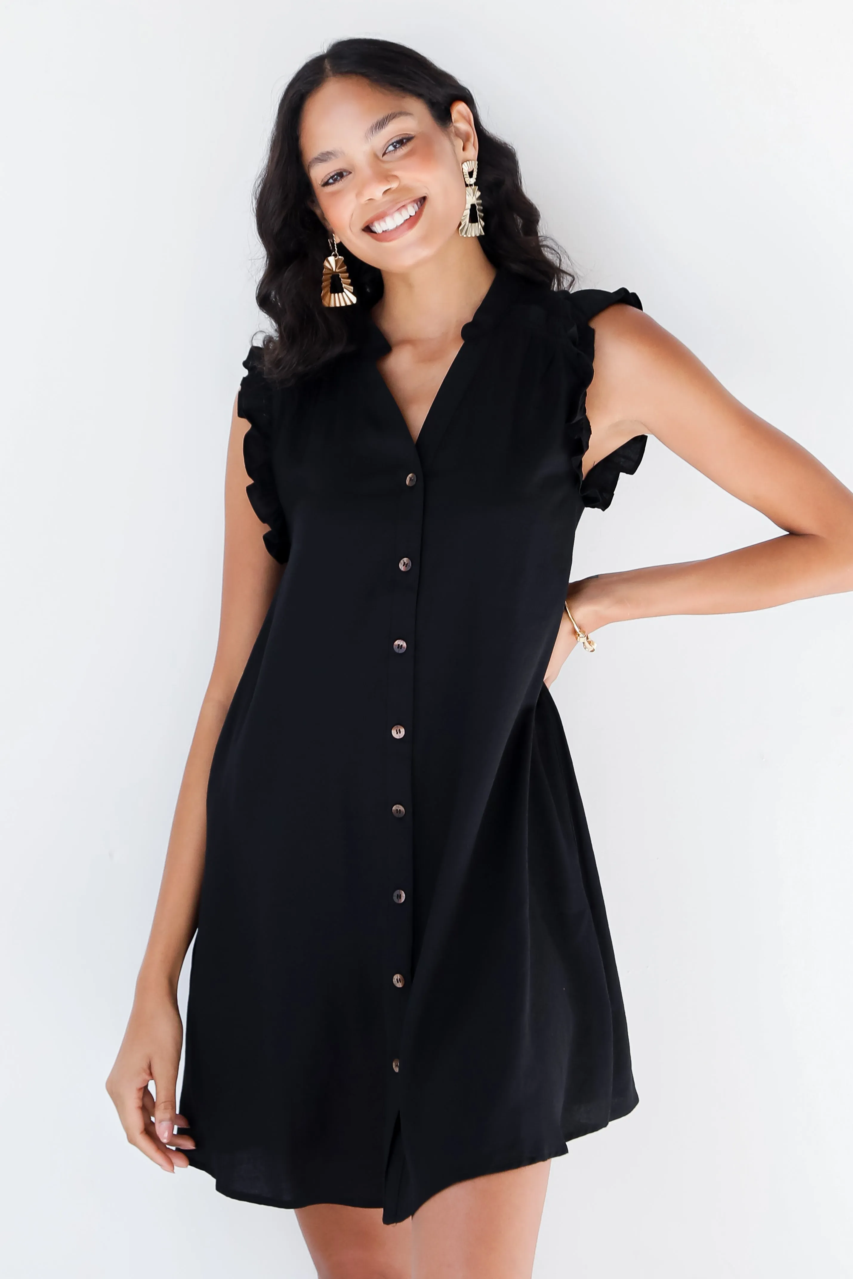 FINAL SALE - Simply Mine Ruffle Mini Dress