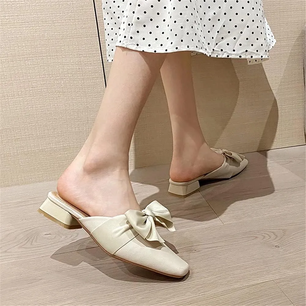 Flat Mules for Women Slip On Mules and Slides Closed Toe Backless Loafers Slippers Womens Mule Shoes Comforable Mule Heels Sandals
