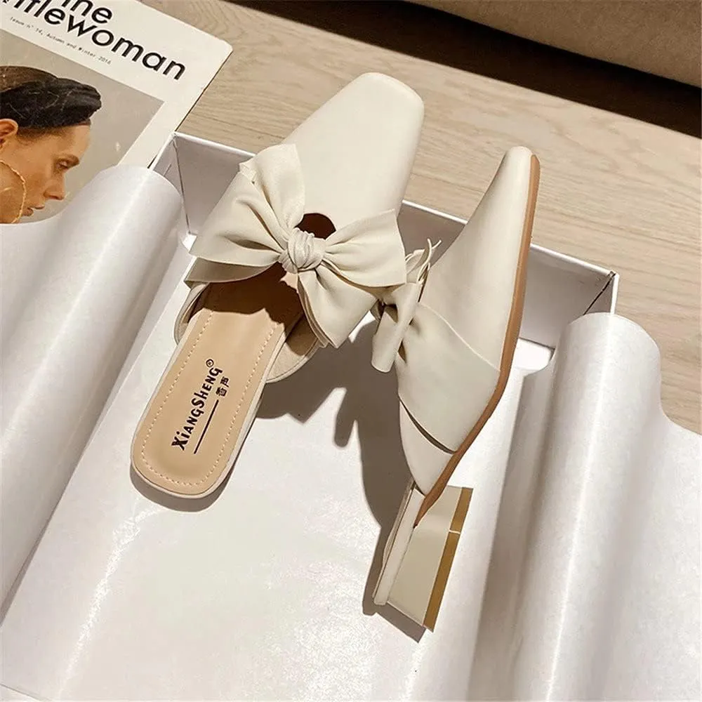 Flat Mules for Women Slip On Mules and Slides Closed Toe Backless Loafers Slippers Womens Mule Shoes Comforable Mule Heels Sandals
