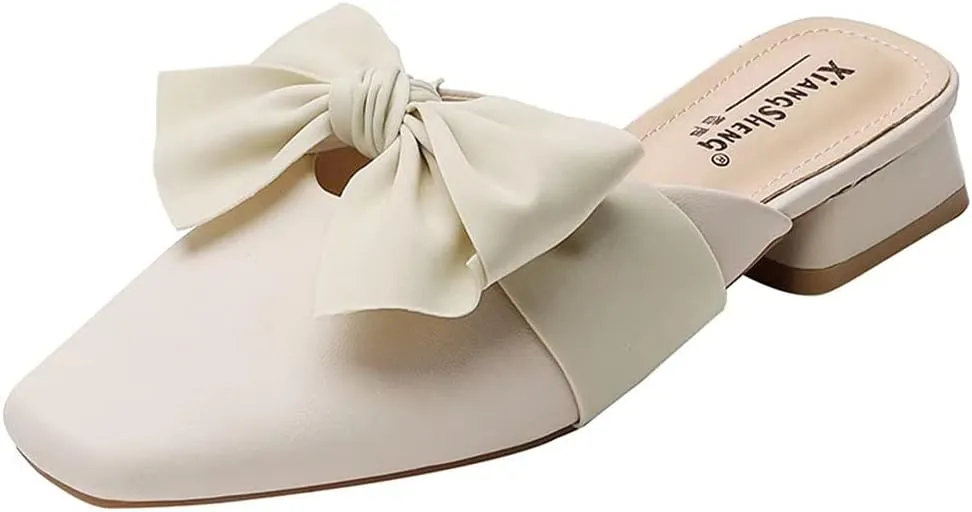 Flat Mules for Women Slip On Mules and Slides Closed Toe Backless Loafers Slippers Womens Mule Shoes Comforable Mule Heels Sandals