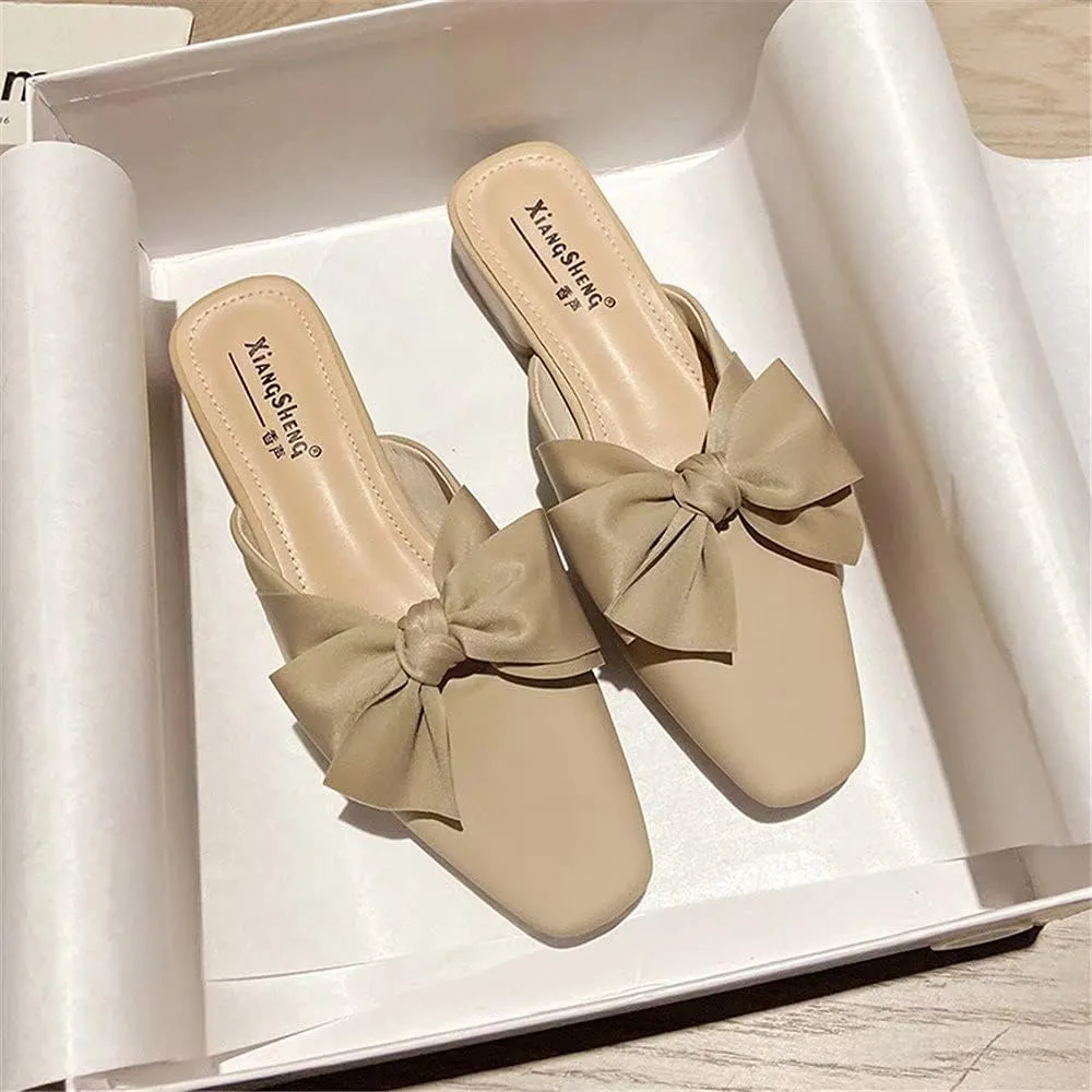 Flat Mules for Women Slip On Mules and Slides Closed Toe Backless Loafers Slippers Womens Mule Shoes Comforable Mule Heels Sandals