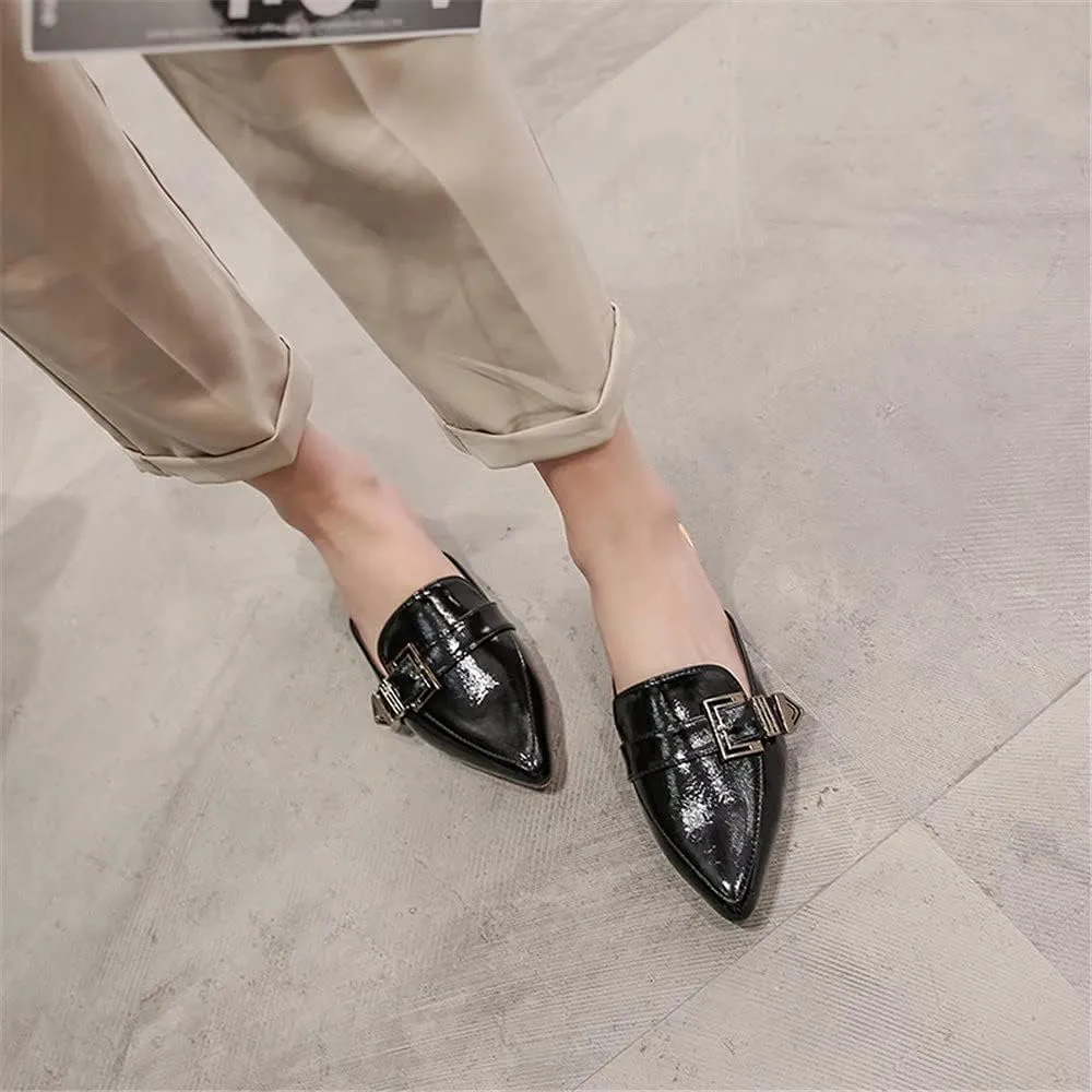 Flat Mules for Women Slip On Mules and Slides Closed Toe Backless Loafers Slippers Womens Mule Shoes Comforable Mule Heels Sandals