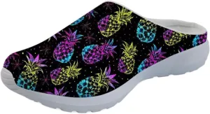 Forchrinse South Indian Aztec Stripe Women’s Mules Slip on Shoes Slippers Arch Support Walking Shoes Garden Clog Lightweight
