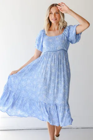 Garden Glamour Floral Midi Dress