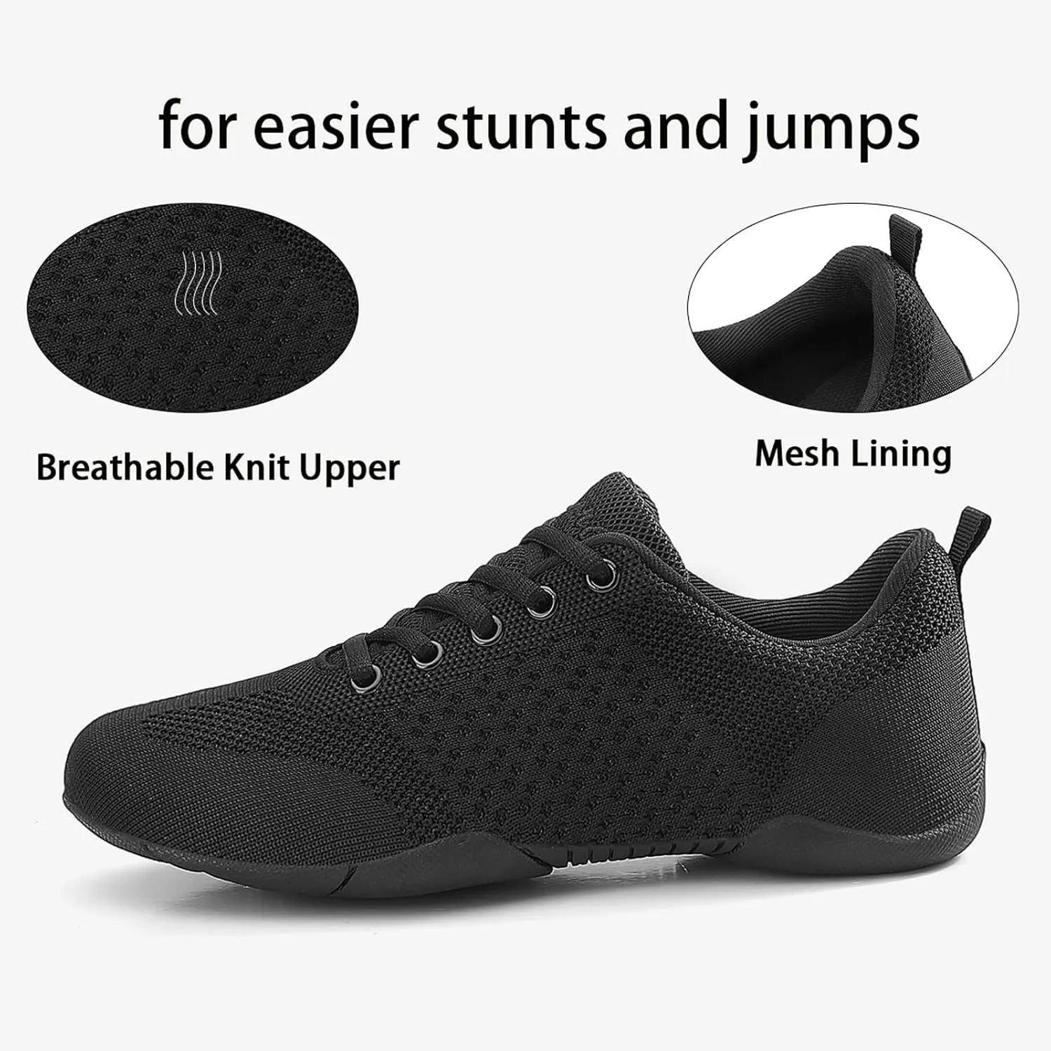 Girls Cheer Shoes White Youth Cheerleading Shoes Dance Athletic Training Breathable Dancing Lightweight Competition Comfortable Sport Sneakers Little Kid Size 12 to Women 11.5