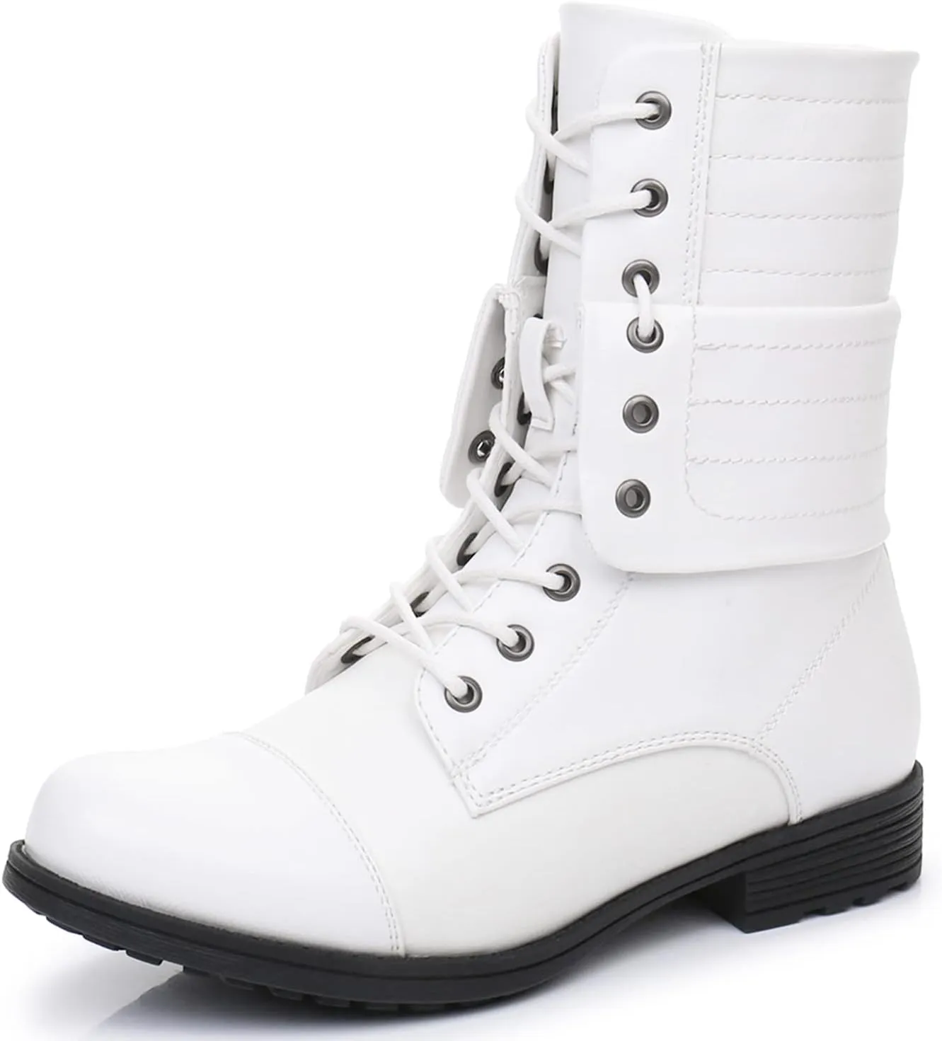 GLOBALWIN Women's Fashion Low Heels Lace Up Ankle Boots