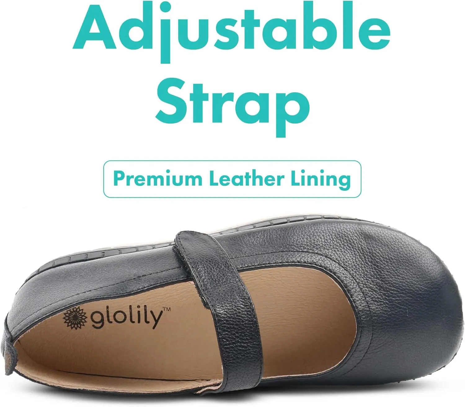 Glolily Elle Mary Jane Women's Comfort Sneakers - Orthotic Lightweight & Flexible Walking Shoes with Arch Support, Comfortable Casual Fashion Shoes for Women
