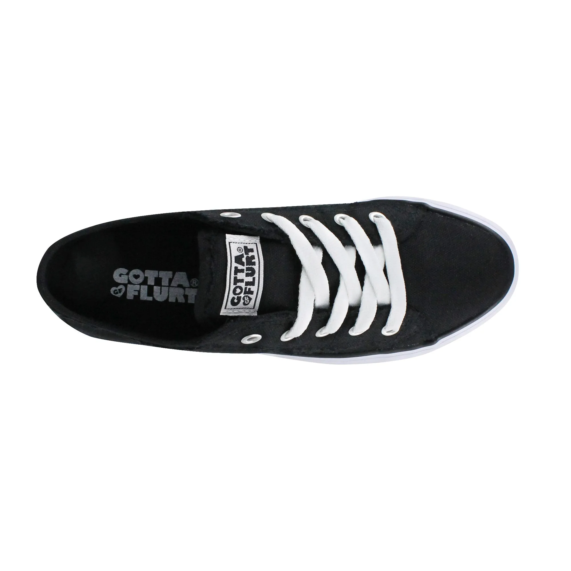 Gotta Flurt Girl's Classic II Black Canvas Low-Top Sneaker