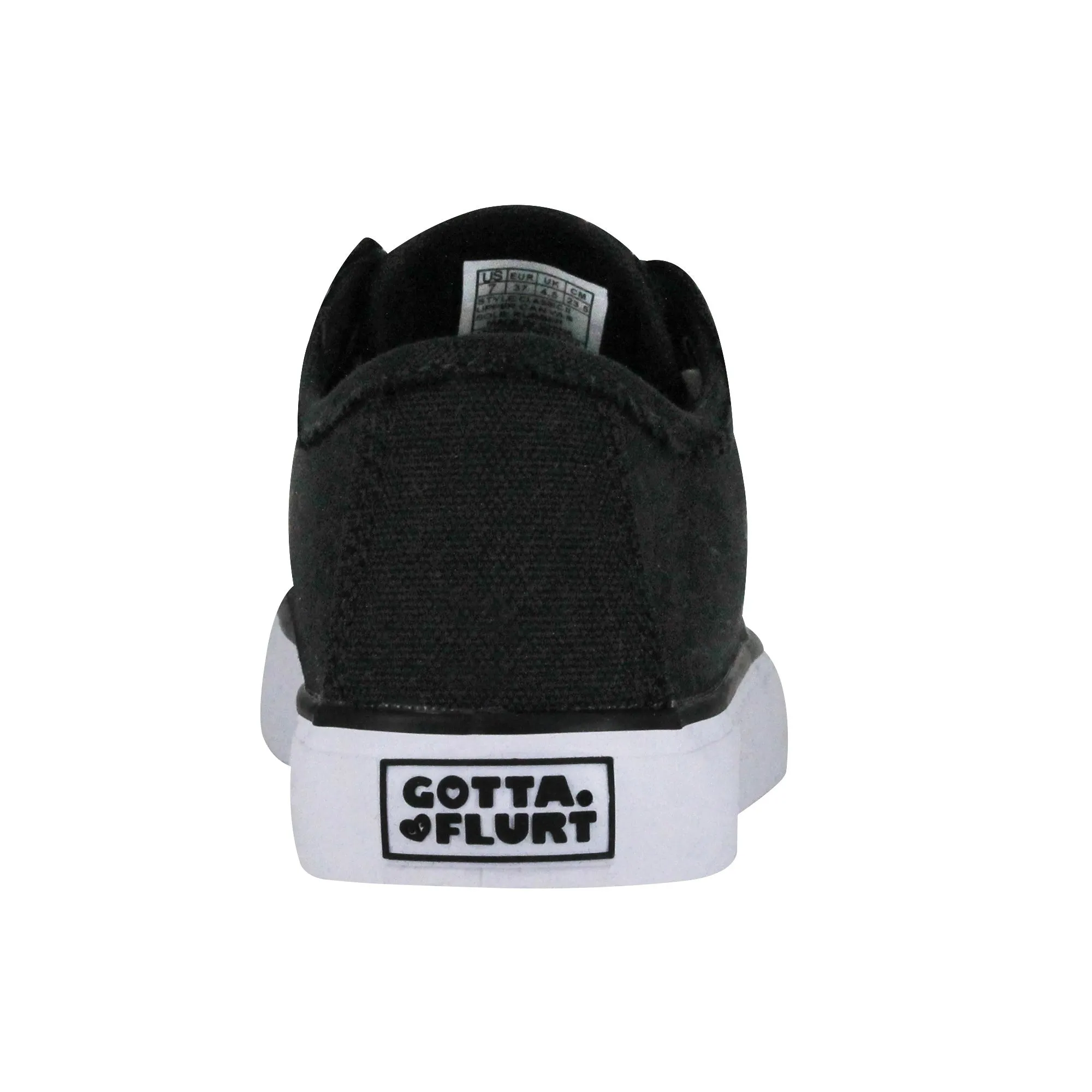 Gotta Flurt Girl's Classic II Black Canvas Low-Top Sneaker