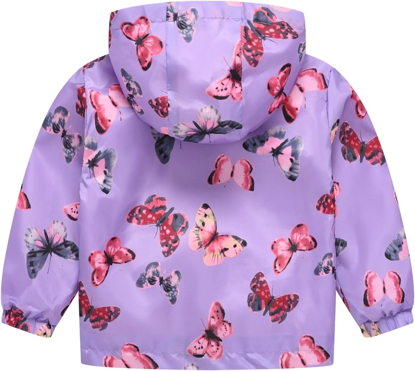 Happy Cherry Toddler Baby Casual Cartoon Prints Windbreaker Hoodie Coat Lightweight Casual Jacket 1-5T