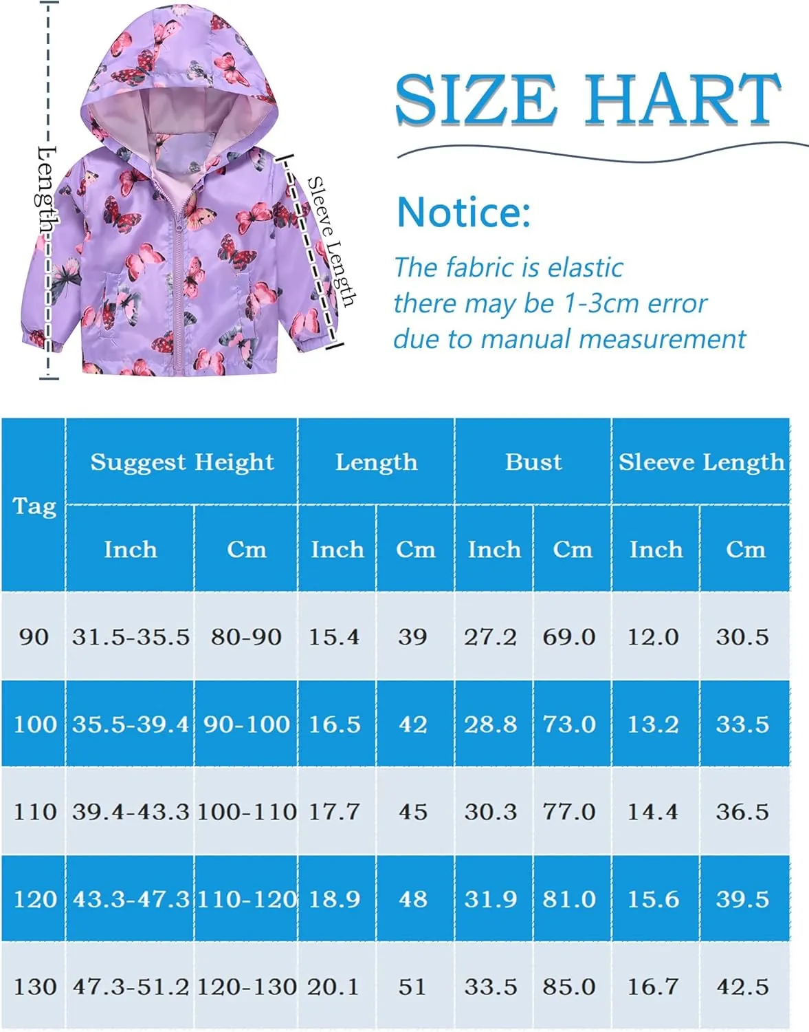 Happy Cherry Toddler Baby Casual Cartoon Prints Windbreaker Hoodie Coat Lightweight Casual Jacket 1-5T