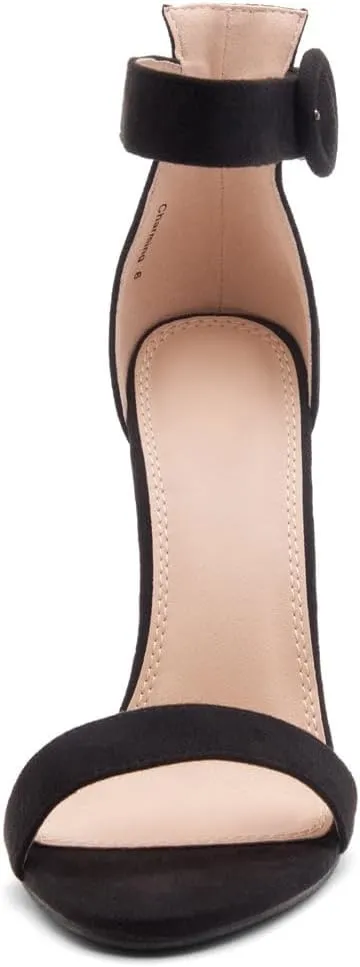 Herstyle Charming Women’s Heeled Dress Sandals Open Toe Ankle Strap High Stiletto Wedding Party Pump Shoes