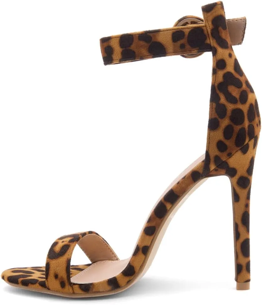 Herstyle Charming Women’s Heeled Dress Sandals Open Toe Ankle Strap High Stiletto Wedding Party Pump Shoes