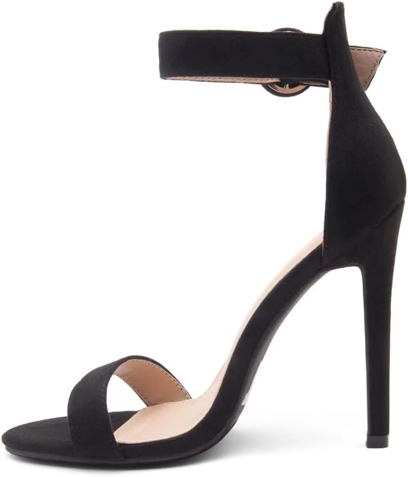Herstyle Charming Women’s Heeled Dress Sandals Open Toe Ankle Strap High Stiletto Wedding Party Pump Shoes