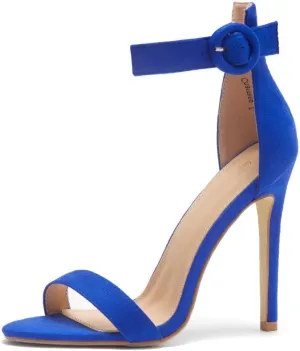 Herstyle Charming Women’s Heeled Dress Sandals Open Toe Ankle Strap High Stiletto Wedding Party Pump Shoes