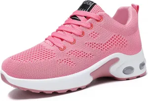 HINDOLA Womens Sneakers Air Cushion Running Shoes Lightweight Tennis Walking Shoes Mesh Breathable Sneakers Athletic Non Slip Shoes