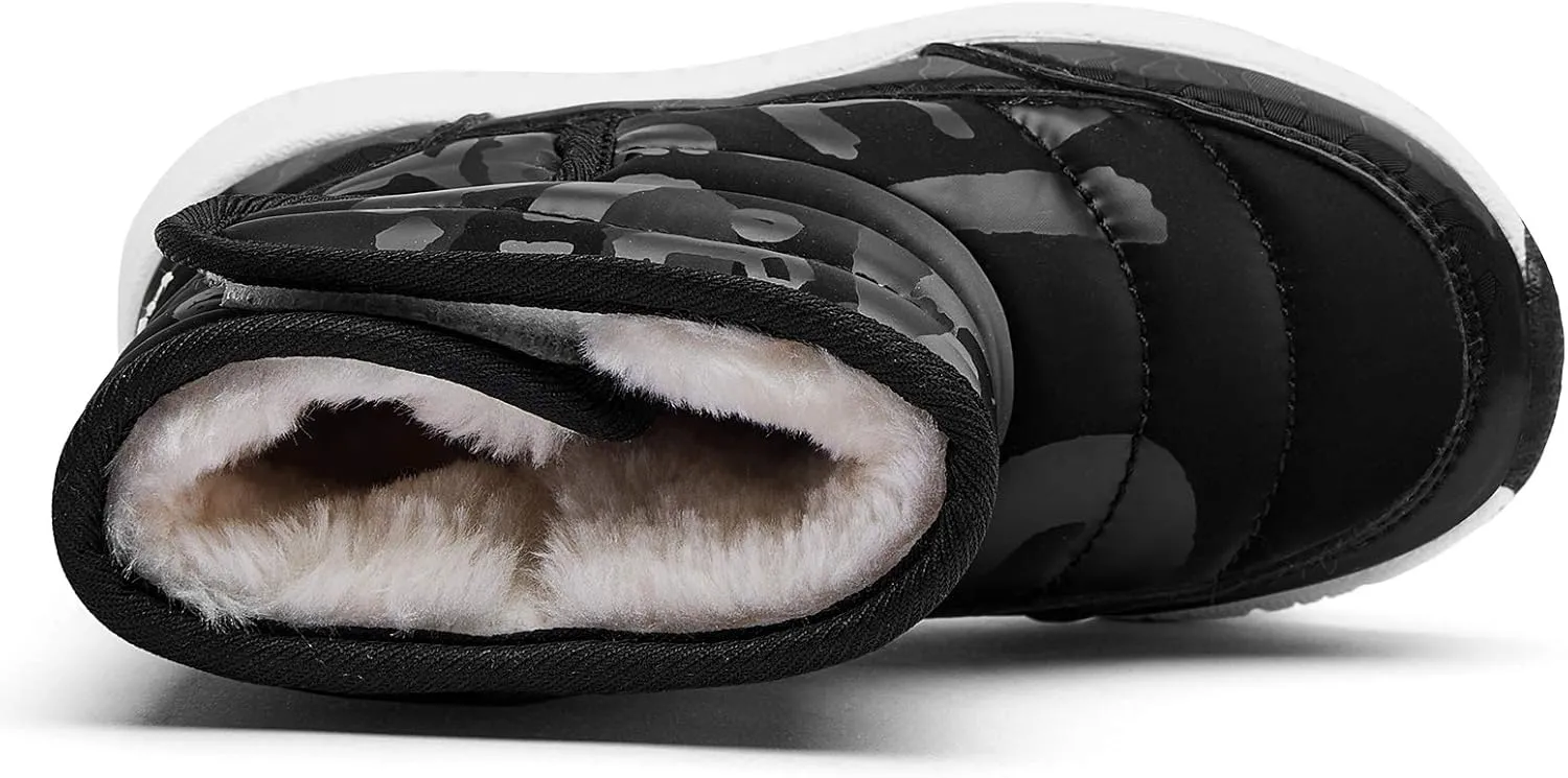 HOBIBEAR Boys Girls Toddler Snow Boots Waterproof Slip Resistant Outdoor Winter Shoes(Toddler/Little Kids/Big Kids)