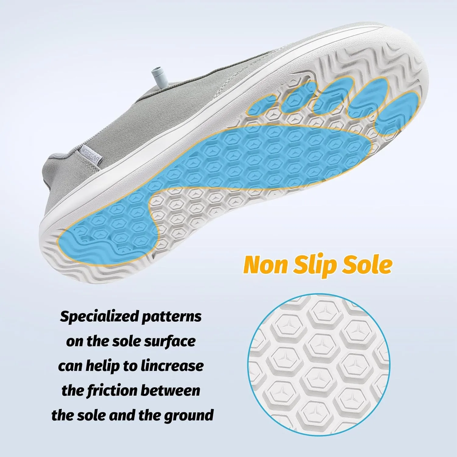 HOBIBEAR Womens Mens Hands Free Slip On Sneakers Comfort Wide Minimalist Barefoot Canvas Shoes