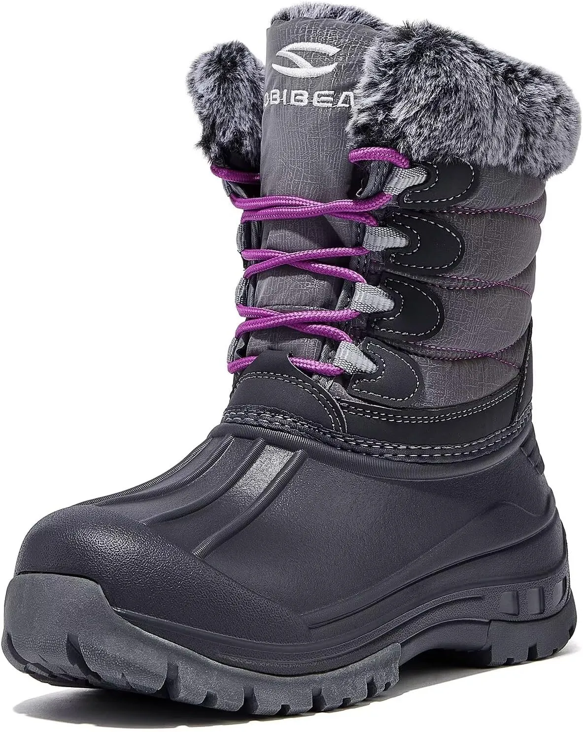 HOBIBEAR Women's Waterproof Winter Snow Boots Lightweight Anti-Slip Warm Outdoor Mid-Calf Booties