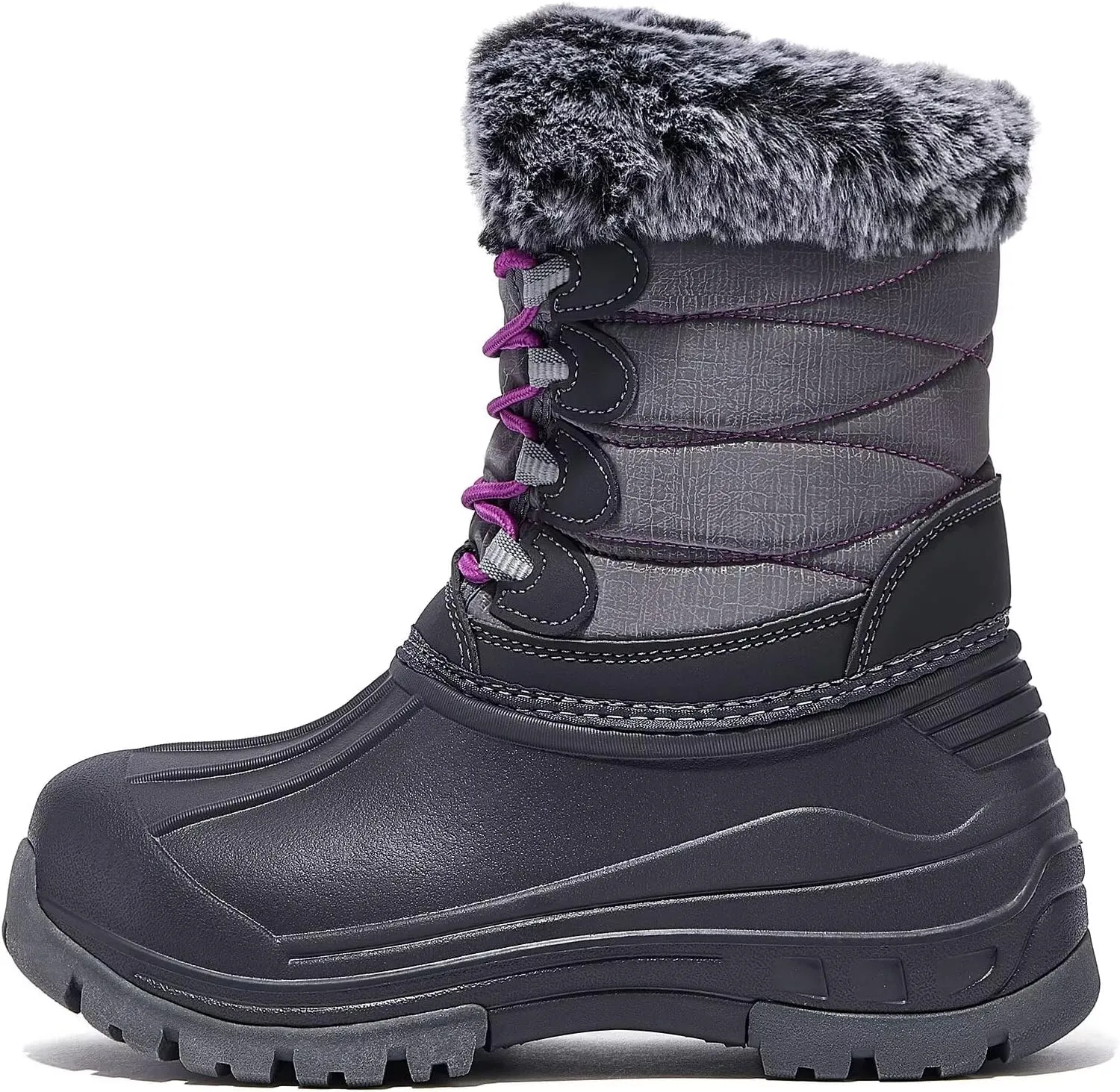 HOBIBEAR Women's Waterproof Winter Snow Boots Lightweight Anti-Slip Warm Outdoor Mid-Calf Booties
