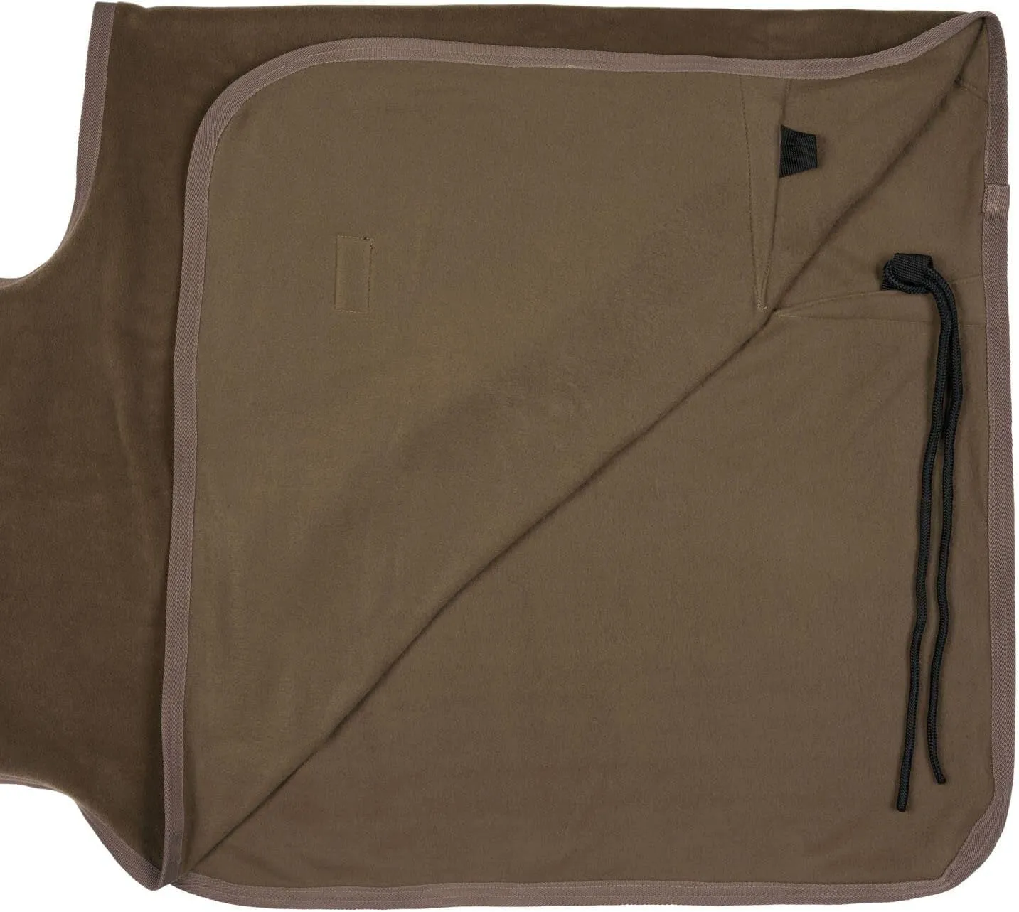 HORZE Marquess Fleece Riding Blanket - Wedgewood Brown - 72 in