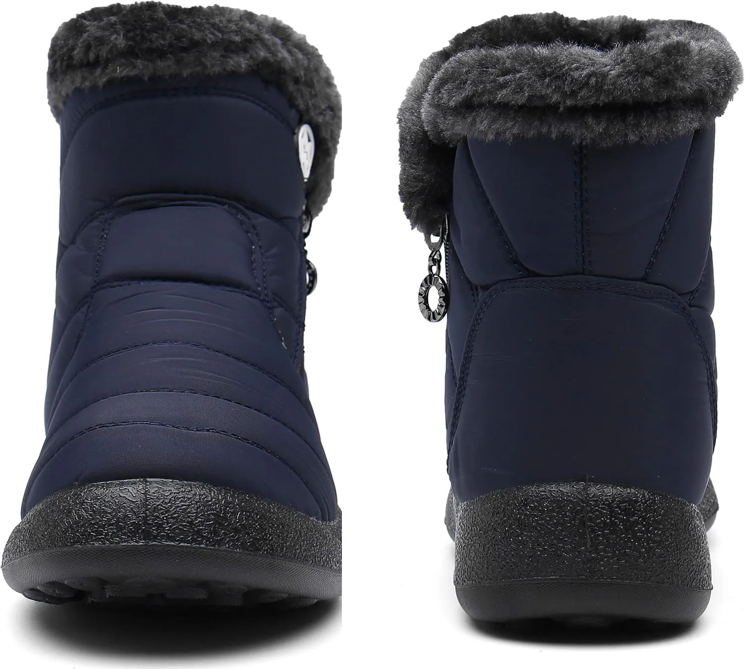 Hsyooes Womens Warm Fur Lined Winter Snow Boots Waterproof Ankle Boots Outdoor Booties Comfortable Shoes for Women