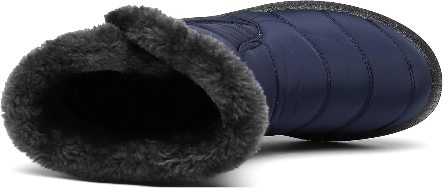 Hsyooes Womens Warm Fur Lined Winter Snow Boots Waterproof Ankle Boots Outdoor Booties Comfortable Shoes for Women
