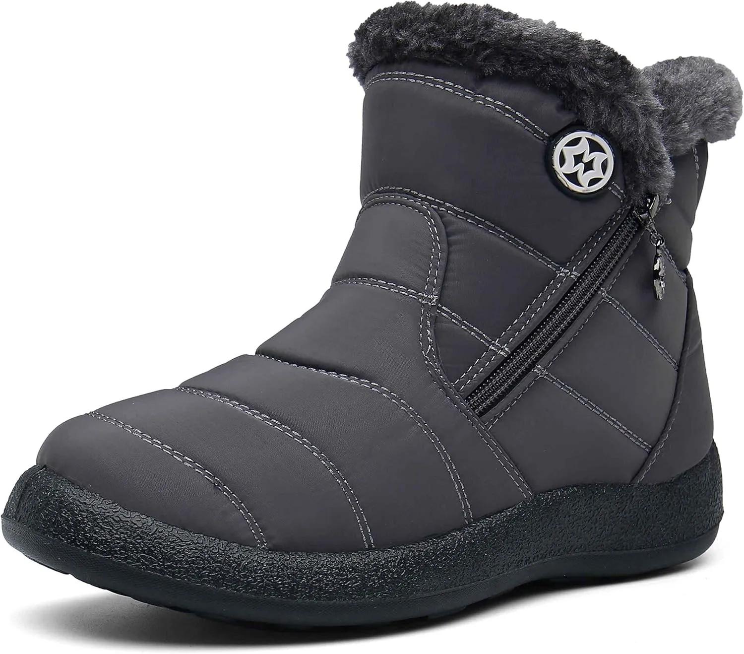 Hsyooes Womens Warm Fur Lined Winter Snow Boots Waterproof Ankle Boots Outdoor Booties Comfortable Shoes for Women