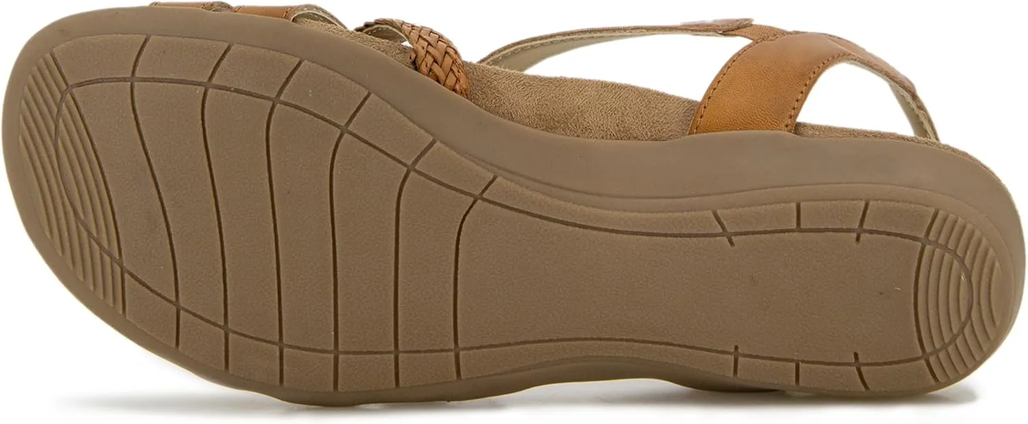 JBU Brooke Vegan Women's Comfort Casual Adjustable Ankle Strap Classic Flat Sandals
